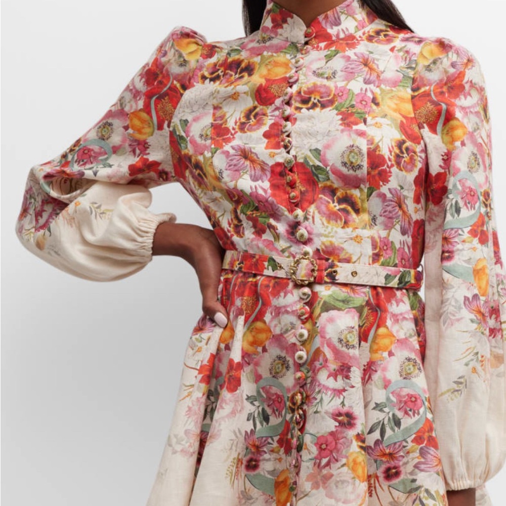 ❌SOLD OUT❌Zimmermann Fliral Linen Dress Size 1 - Picture 11 of 12